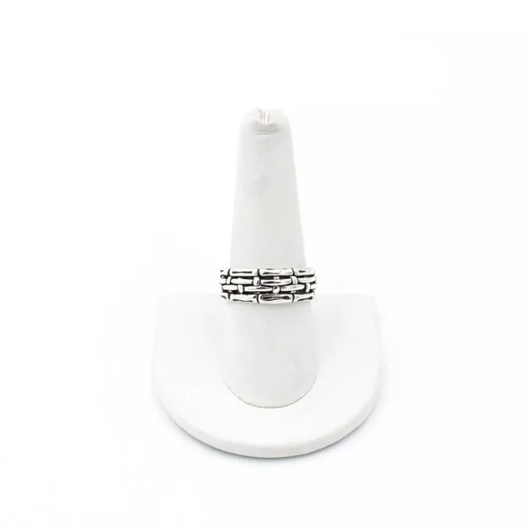 Vintage John Hardy Sterling Silver Bamboo Detailed Ring Size 8 3/4